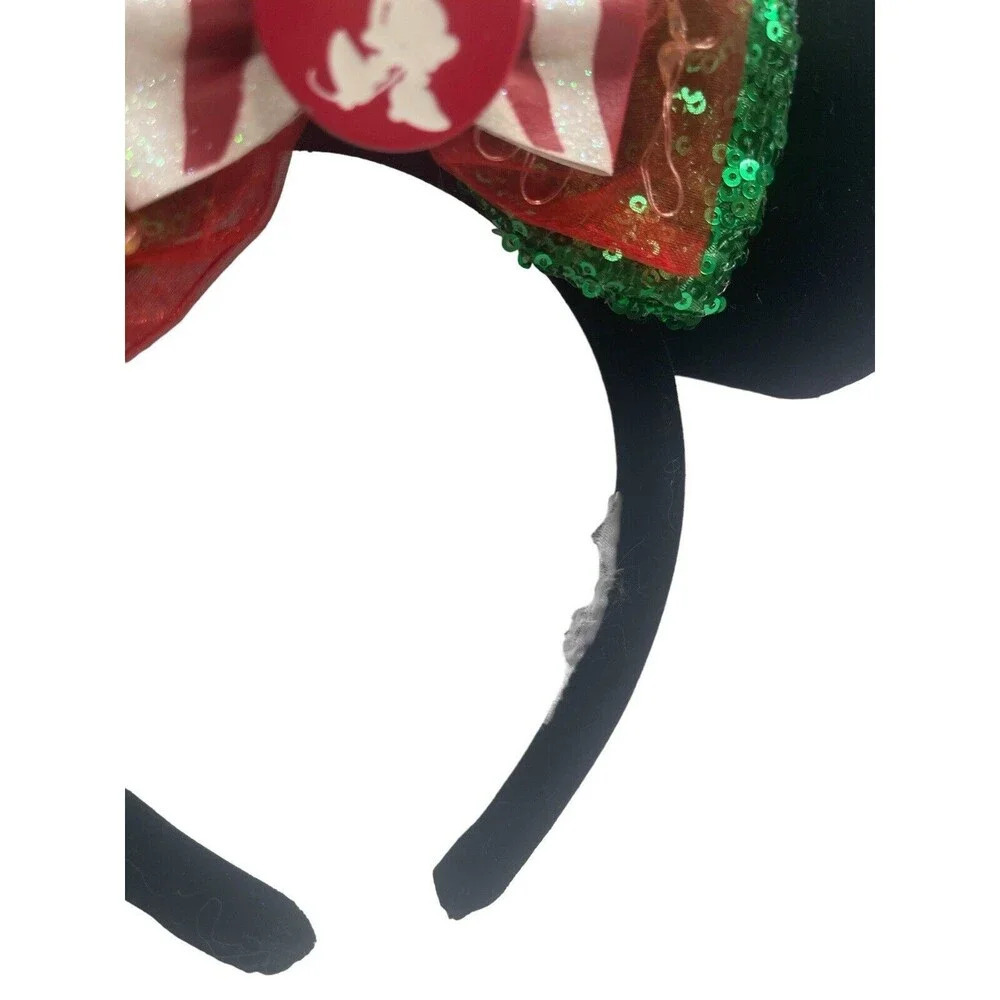 Disney Parks Minnie Ears Christmas Holiday Light Up Bow Barrette Hair Clip Green - Picture 13 of 16